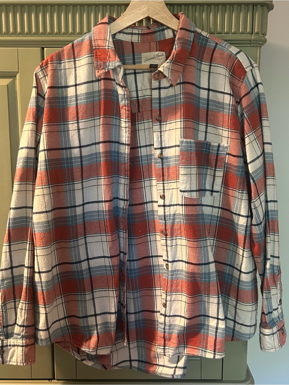 Americana Red, White and Blue Plaid Flannel Shirt - Universal Thread